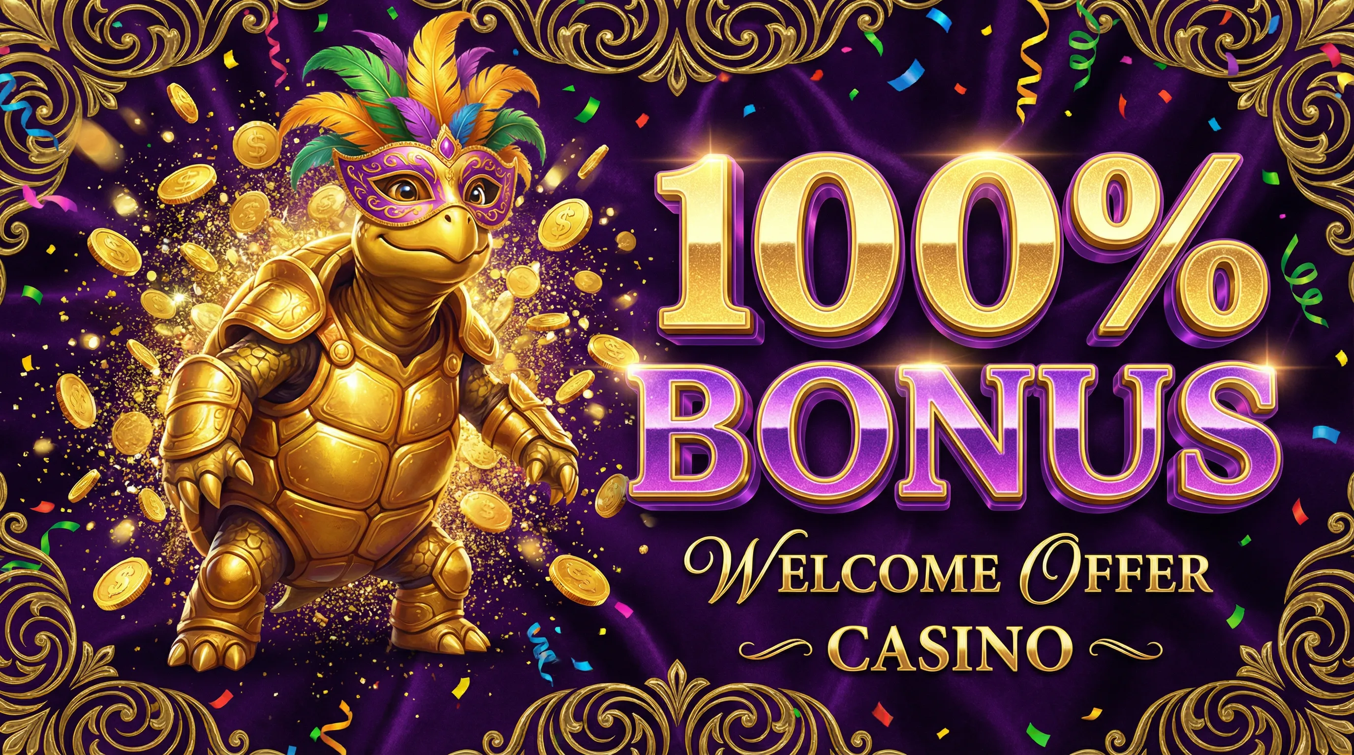Promoção de bônus 100% no 10bet com tartaruga dourada